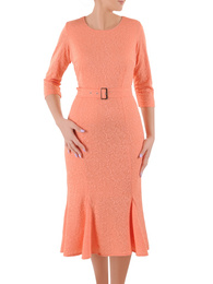 Sukienka wizytowa, elegancka kreacja w kolorze pomarańczowym o kroju syreny 37904