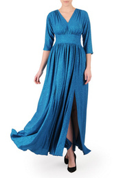 Sukienka midi z połyskującej tkaniny 35217