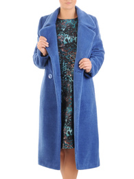 Niebieski płaszcz damski 37102